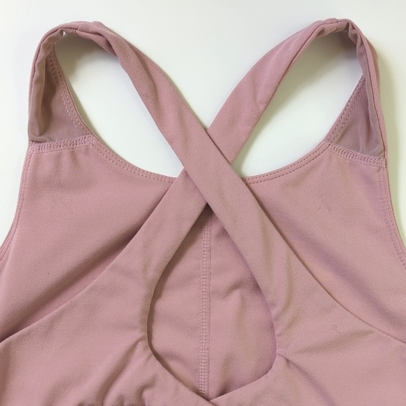 Fabletics No Bounce High Impact Round Neck Cut Out Pullover Sports Bra Mauve S - Picture 8 of 12
